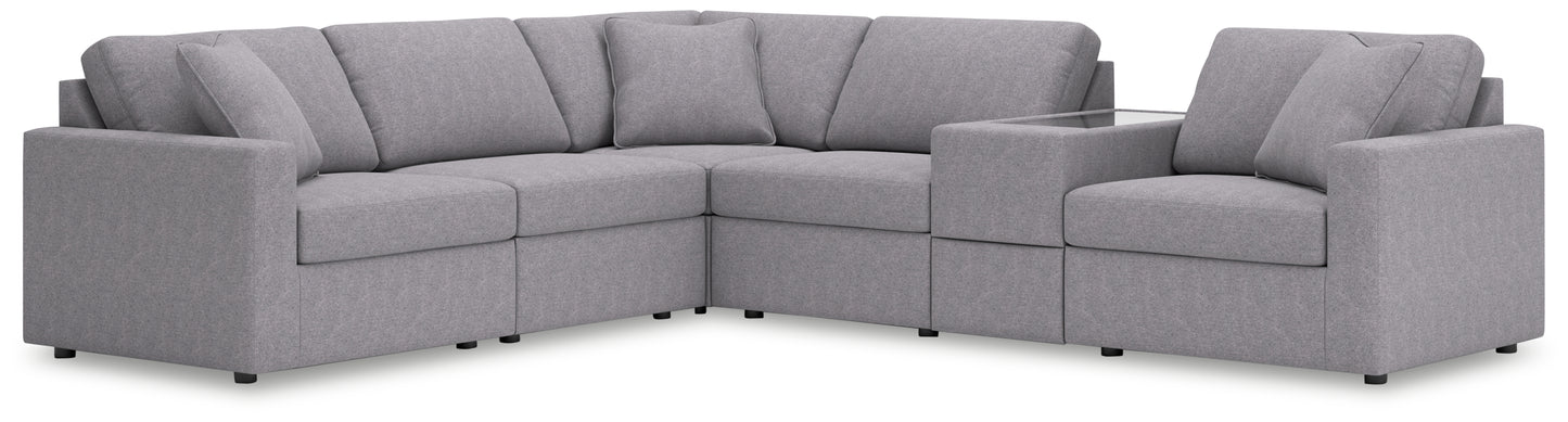 Cape Furniture Outlet - Ashley Furniture - Modmax Sectional - RAF 6-Piece Sectional / Granite - 92104S7