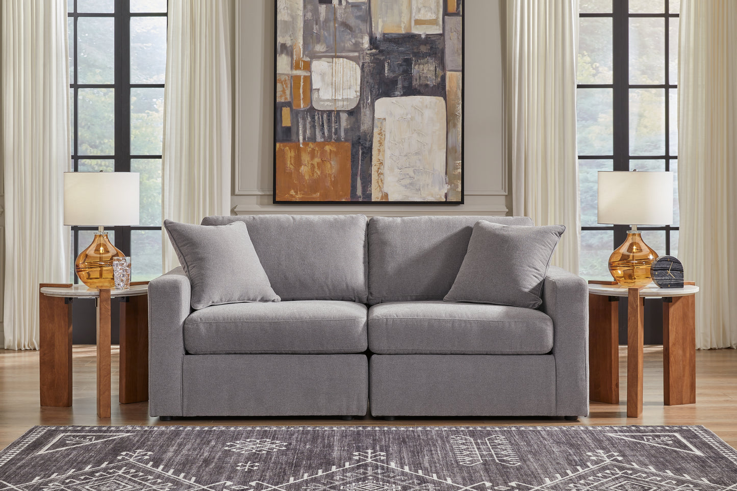 Cape Furniture Outlet - Ashley Furniture - Modmax Sectional - RAF 2-Piece Sectional / Granite - 92104S1