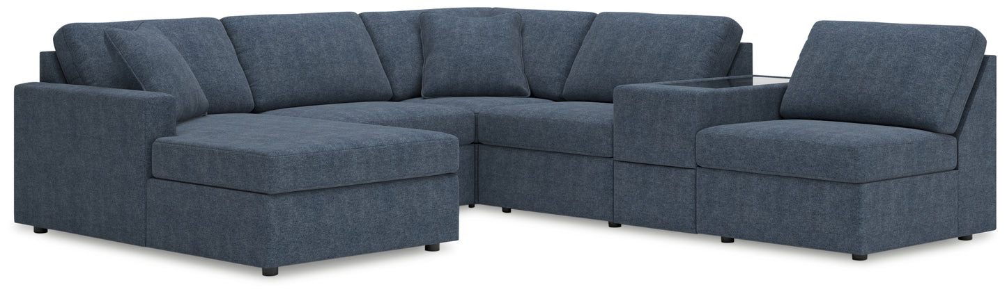 Cape Furniture Outlet - Ashley Furniture - Modmax Sectional - RAF 6-Piece Sectional with Chaise / Ink - 92121S21