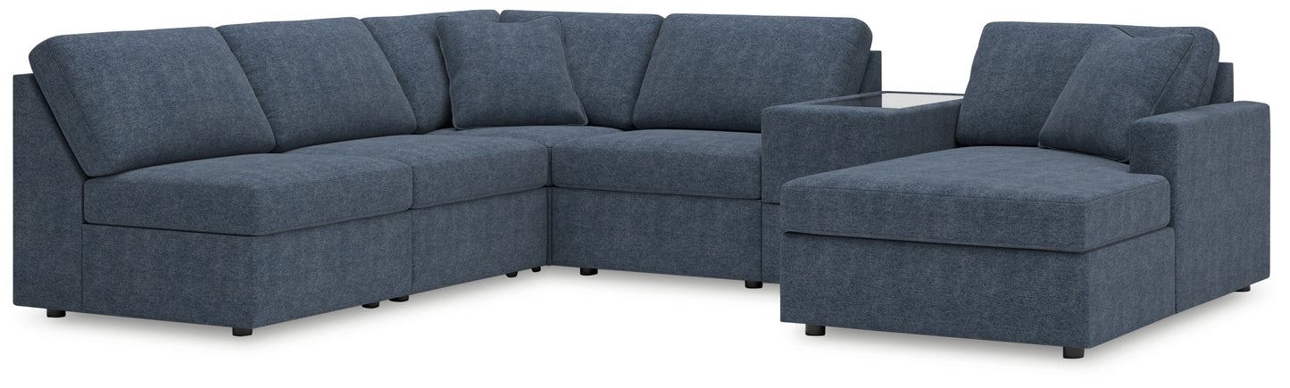 Cape Furniture Outlet - Ashley Furniture - Modmax Sectional - 6-Piece Sectional with Chaise and Storage Console / Ink - 92121S22