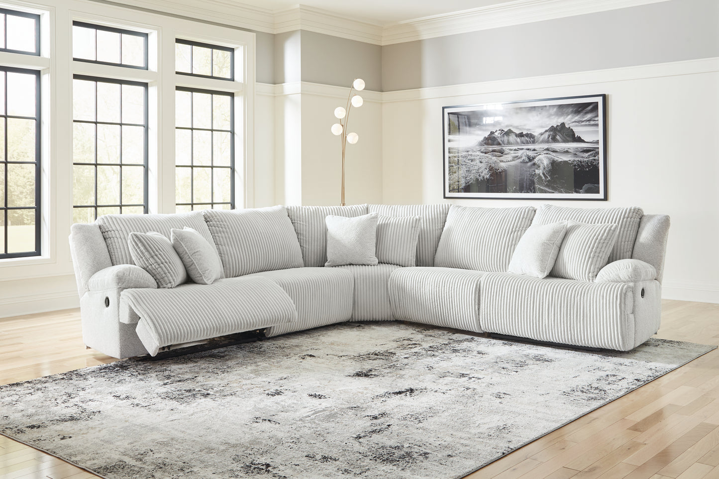 Cape Furniture Outlet - Ashley Furniture - Top Tier Sectional - 5-Piece Reclining Sectional / Alloy - 92706S3