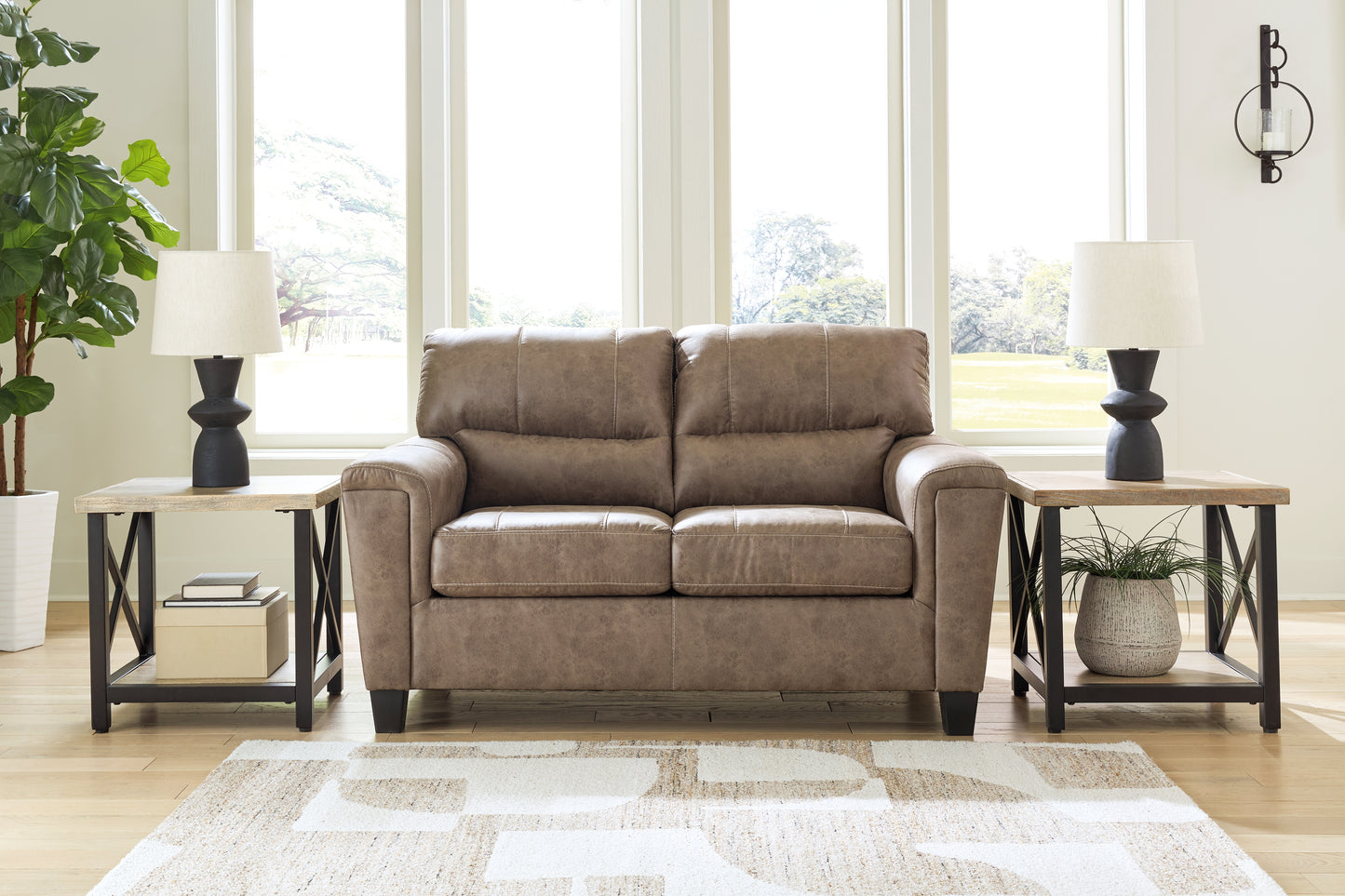 Cape Furniture Outlet - Ashley Furniture - Navi Living Room - Loveseat / Fossil - 9400435