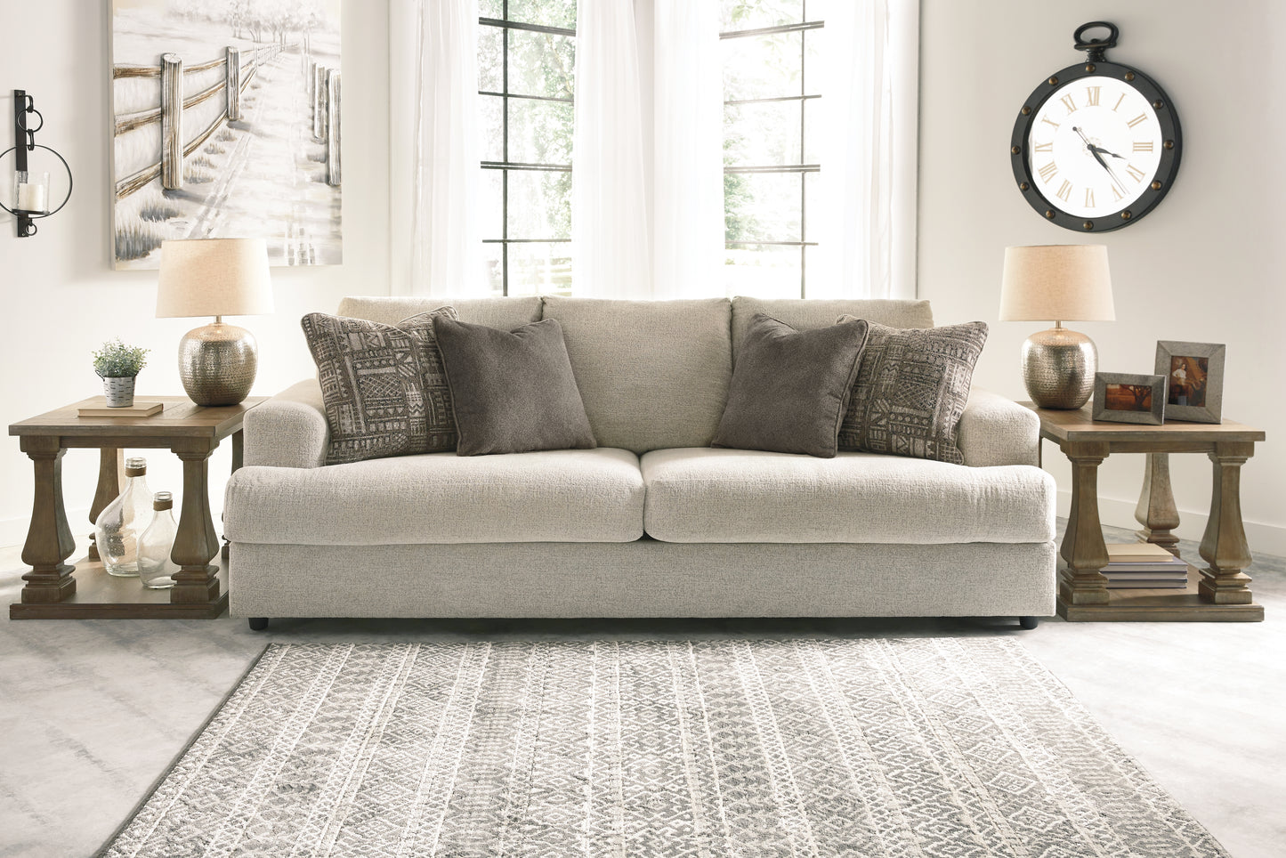 Cape Furniture Outlet - Ashley Furniture - Soletren Living Room - Sofa / Stone - 9510438
