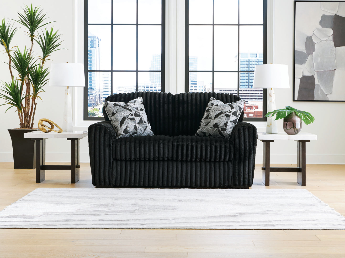 Cape Furniture Outlet - Ashley Furniture - Midnight-Madness Living Room - Loveseat / Onyx - 9810335