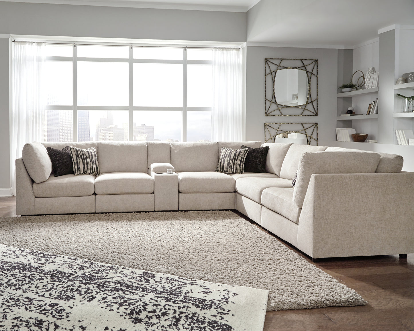 Cape Furniture Outlet - Ashley Furniture - Kellway Sectional - 7-Piece Sectional / Bisque - 98707S5