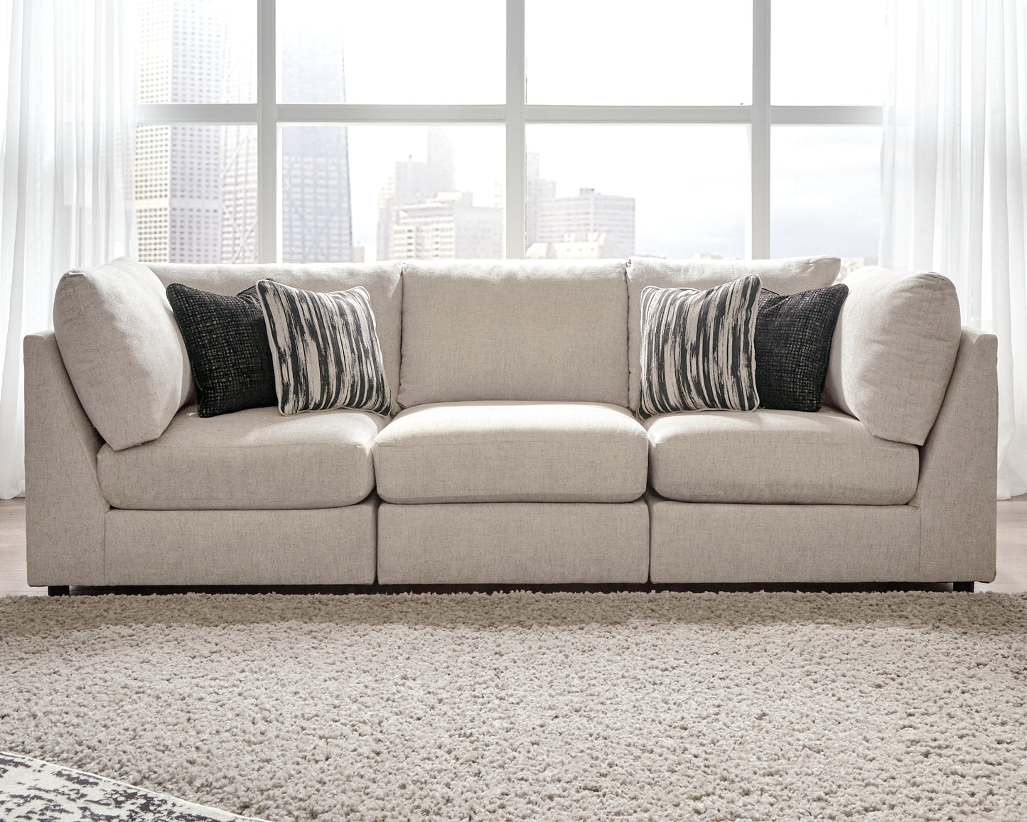 Cape Furniture Outlet - Ashley Furniture - Kellway Sectional - 3-Piece Sectional Sofa / Bisque - 98707S6
