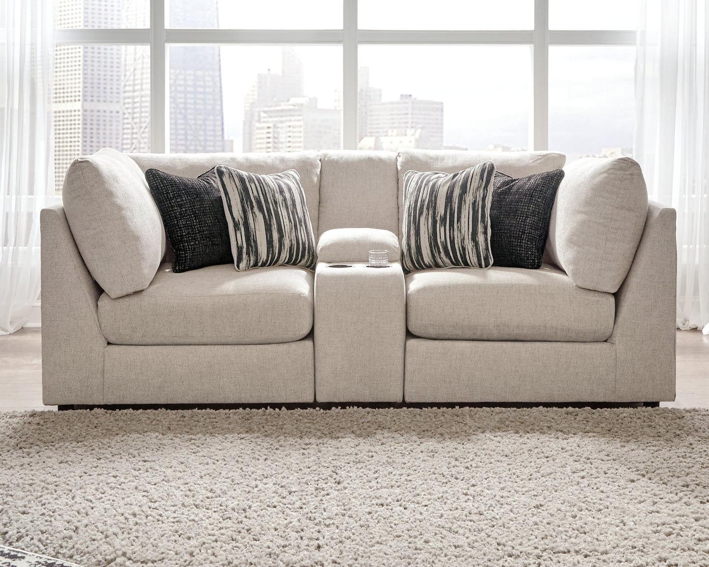 Cape Furniture Outlet - Ashley Furniture - Kellway Sectional - 3-Piece Sectional Loveseat / Bisque - 98707S8