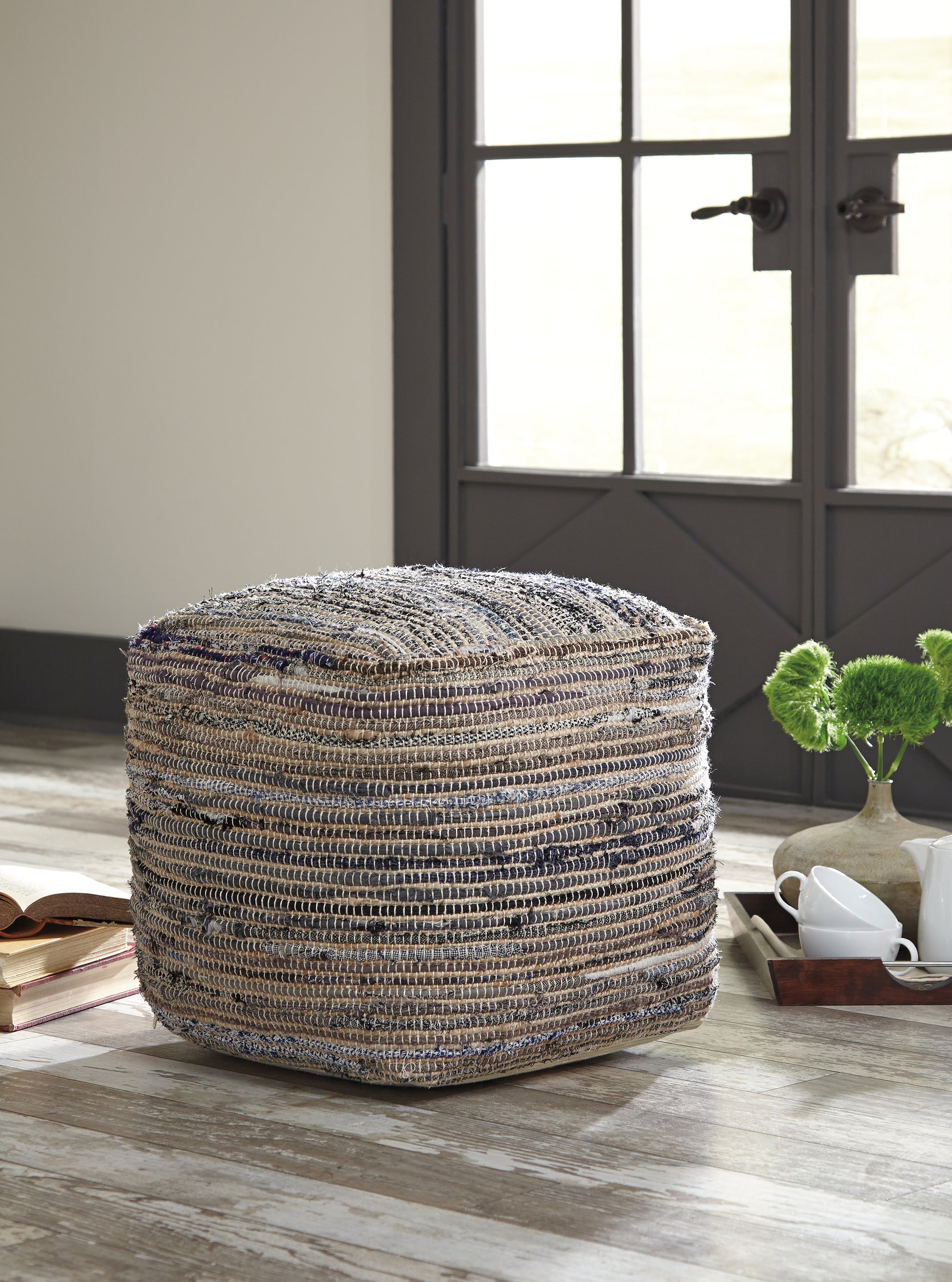 Cape Furniture Outlet - Ashley Furniture - Absalom Pouf - Pouf / Denim - A1000550