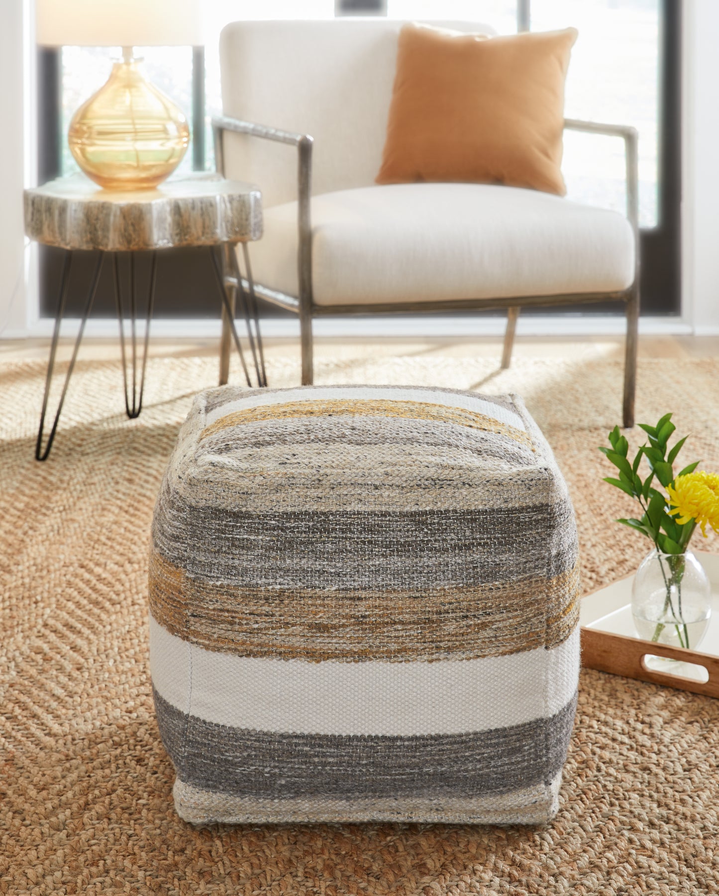 Cape Furniture Outlet - Ashley Furniture - Josalind Pouf - Pouf / Multi - A1000935