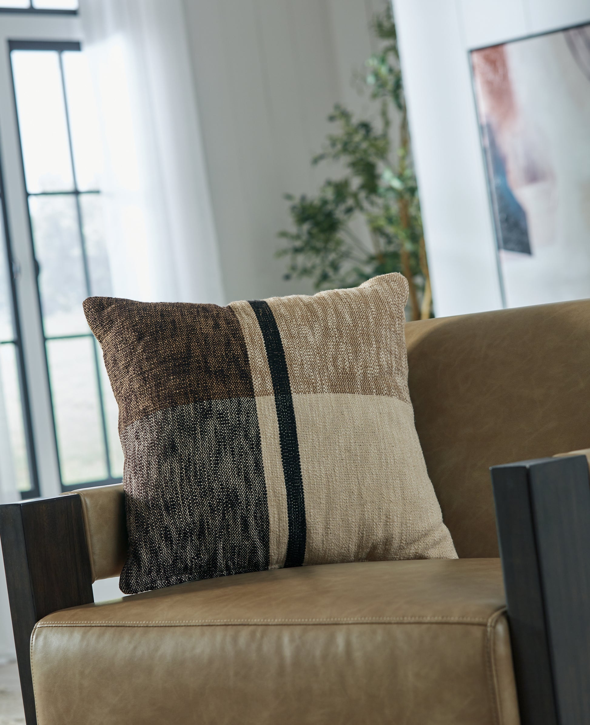 Cape Furniture Outlet - Ashley Furniture - Adrielton Pillows - Pillow (4/CS) / Black/Brown/Tan - A1001065