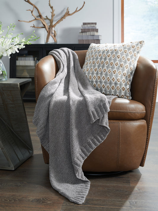 Cape Furniture Outlet - Ashley Furniture - Anawood Throw (Set of 3) - Throw (3/CS) / Gray - A1001097