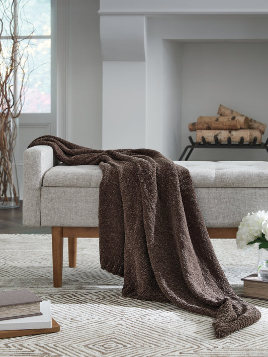 Cape Furniture Outlet - Ashley Furniture - Anawood Throw (Set of 3) - Throw (3/CS) / Brown - A1001098