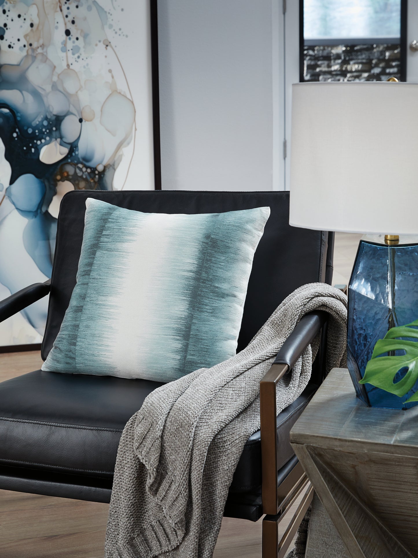 Cape Furniture Outlet - Ashley Furniture - Elonwich Pillows - Pillow / Teal/White - A1001106P