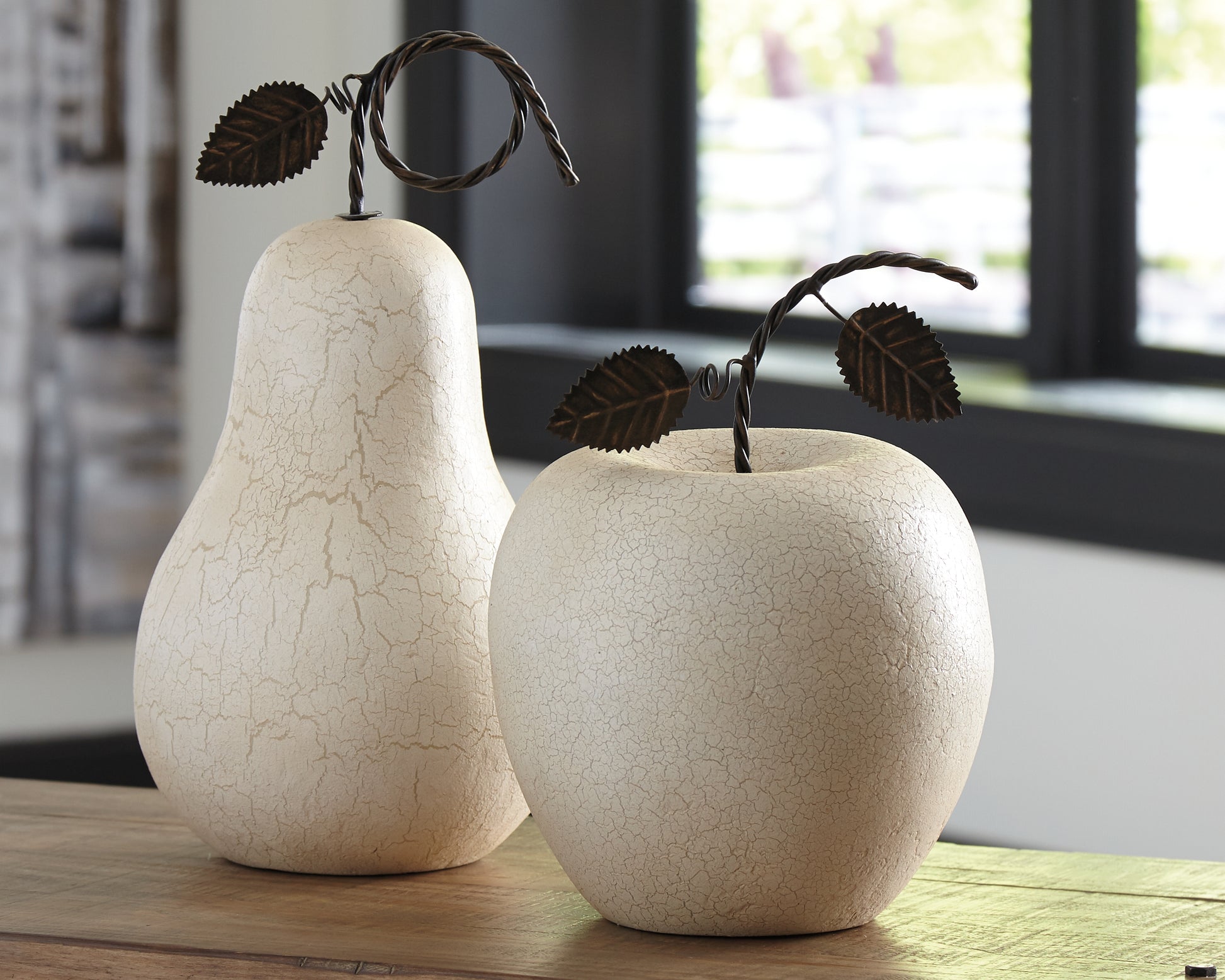Cape Furniture Outlet - Ashley Furniture - Bidelia Sculpture - Sculpture Set (Set of 2) / Antique White - A2000381