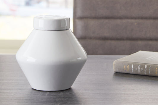 Cape Furniture Outlet - Ashley Furniture - Domina Jar (Set of 2) - Jar (2/CS) / White - A2000484