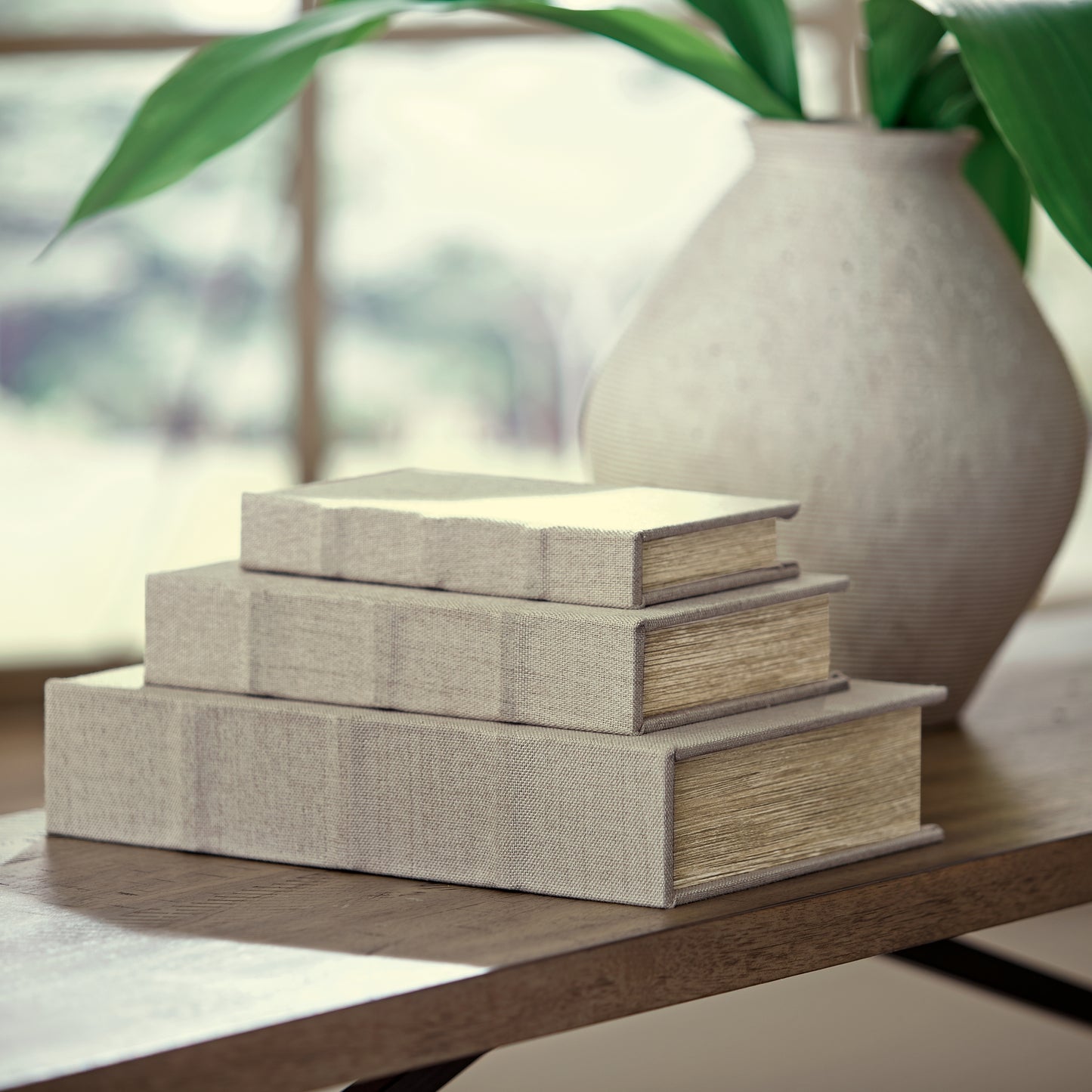 Cape Furniture Outlet - Ashley Furniture - Jolina Box (Set of 3) - Box Set (3/CN) / Linen - A2000486