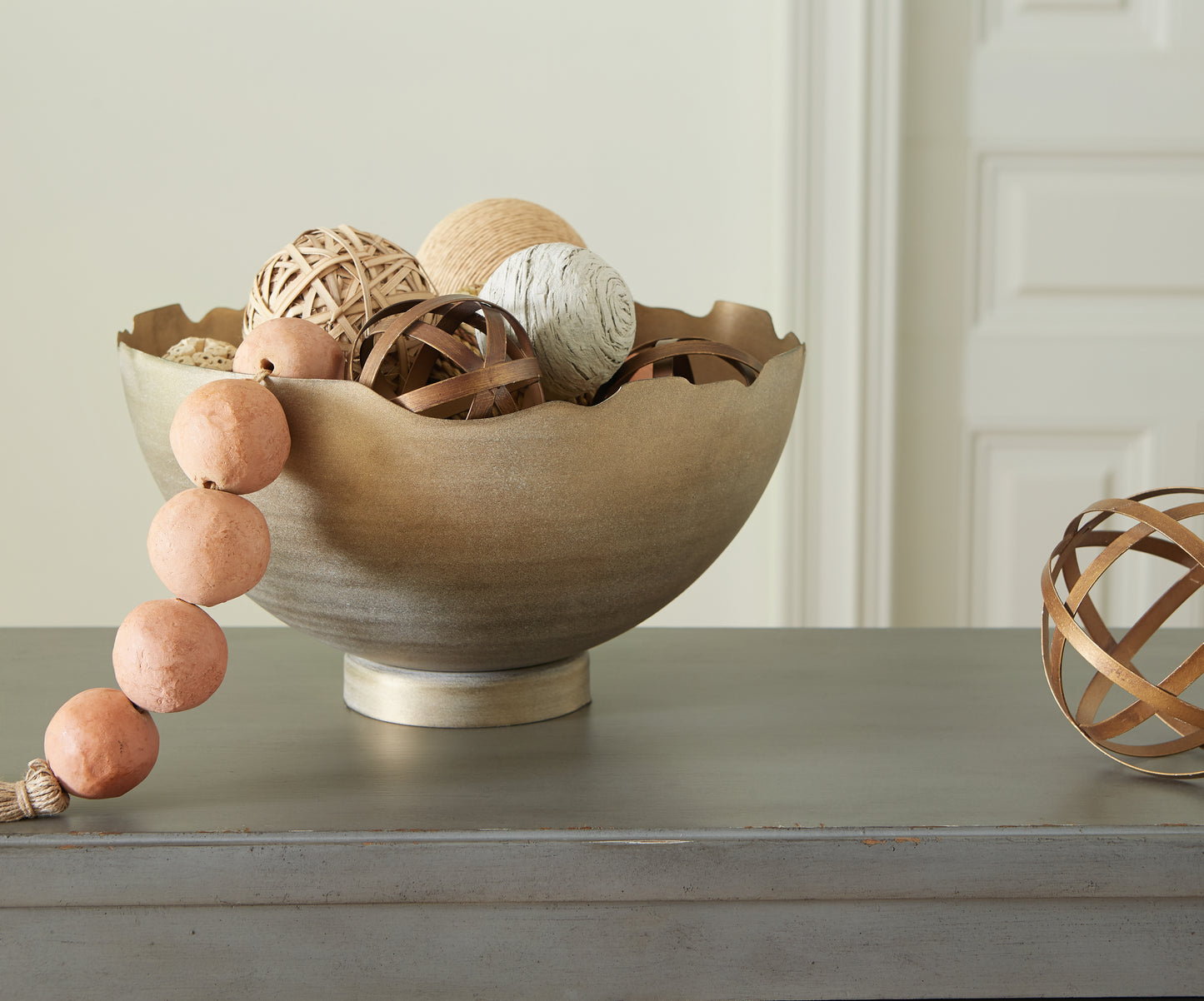 Cape Furniture Outlet - Ashley Furniture - Maura Bowl - Bowl / Antique Gold Finish - A2000594