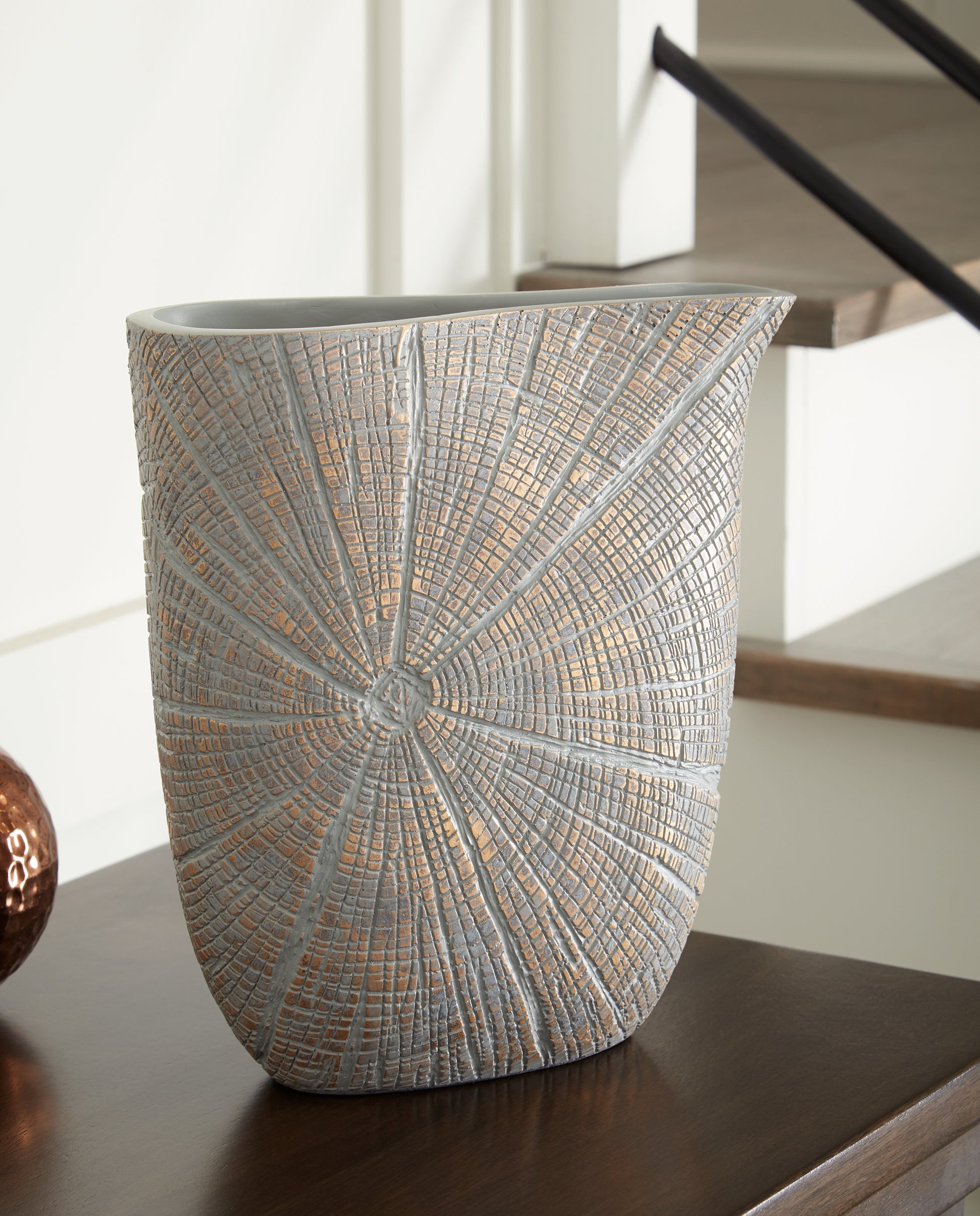 Cape Furniture Outlet - Ashley Furniture - Ardenley Vase - Vase (2/CS) / Antique Gold Finish - A2000607