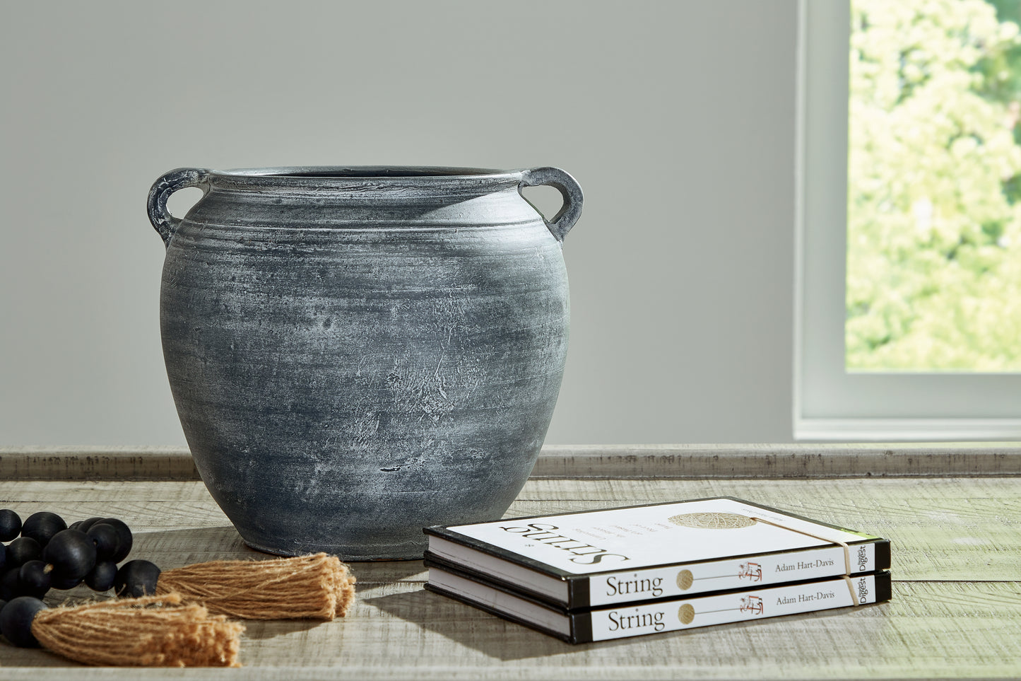 Cape Furniture Outlet - Ashley Furniture - Meadie Vase - Vase / Distressed Black - A2000791