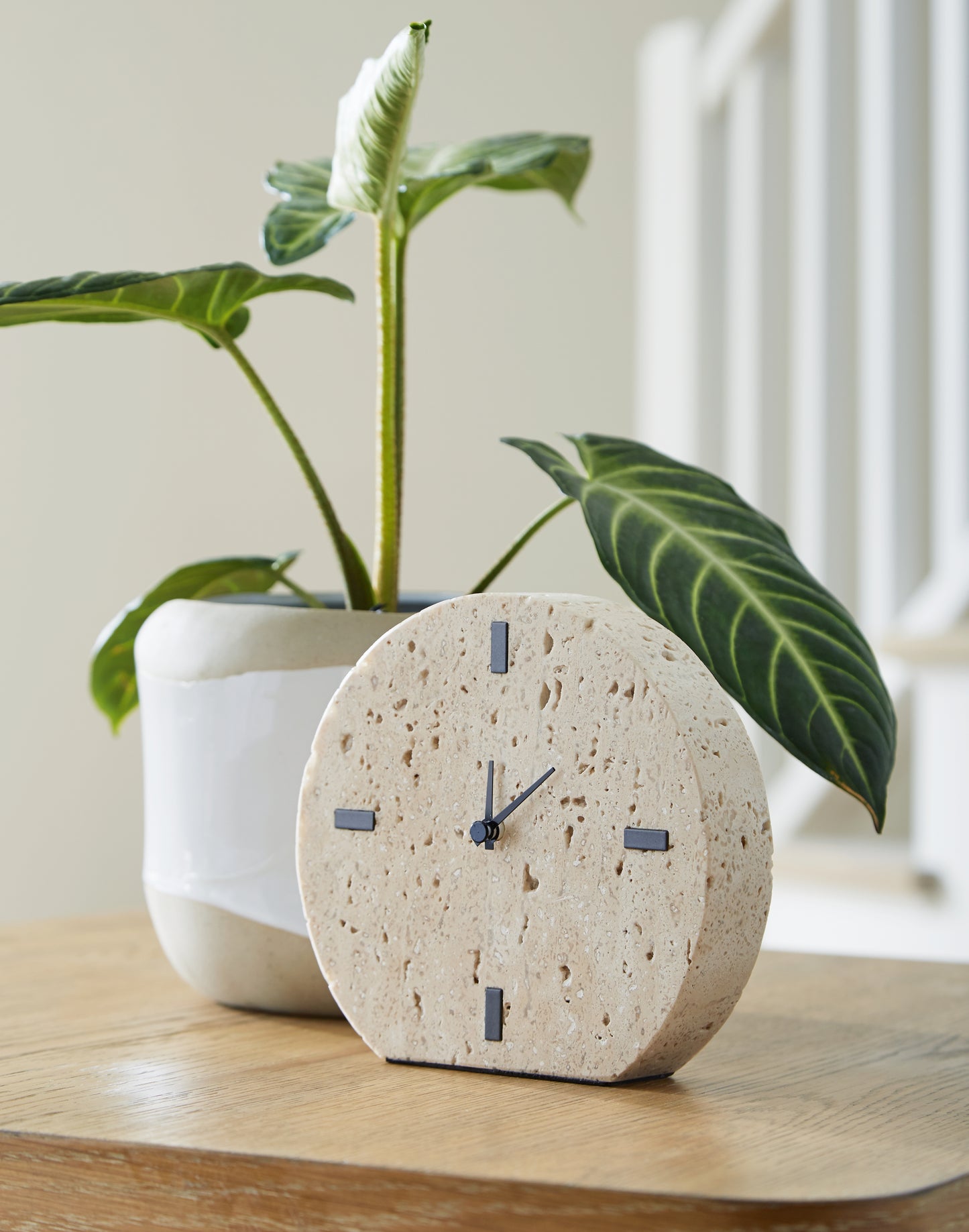 Cape Furniture Outlet - Ashley Furniture - Donfordson Table Clock (Set of 2) - Table Clock (2/CS) / Beige - A2000660