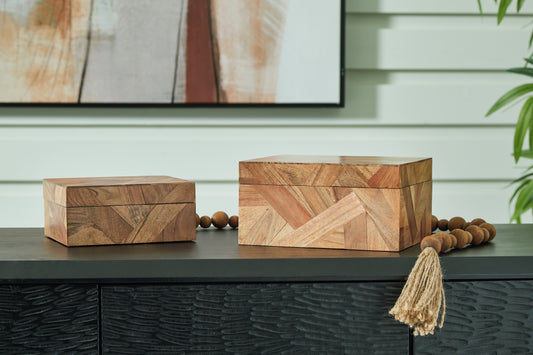 Cape Furniture Outlet - Ashley Furniture - Antford Box (Set of 2) - Box Set (Set of 2) / Brown - A2000691