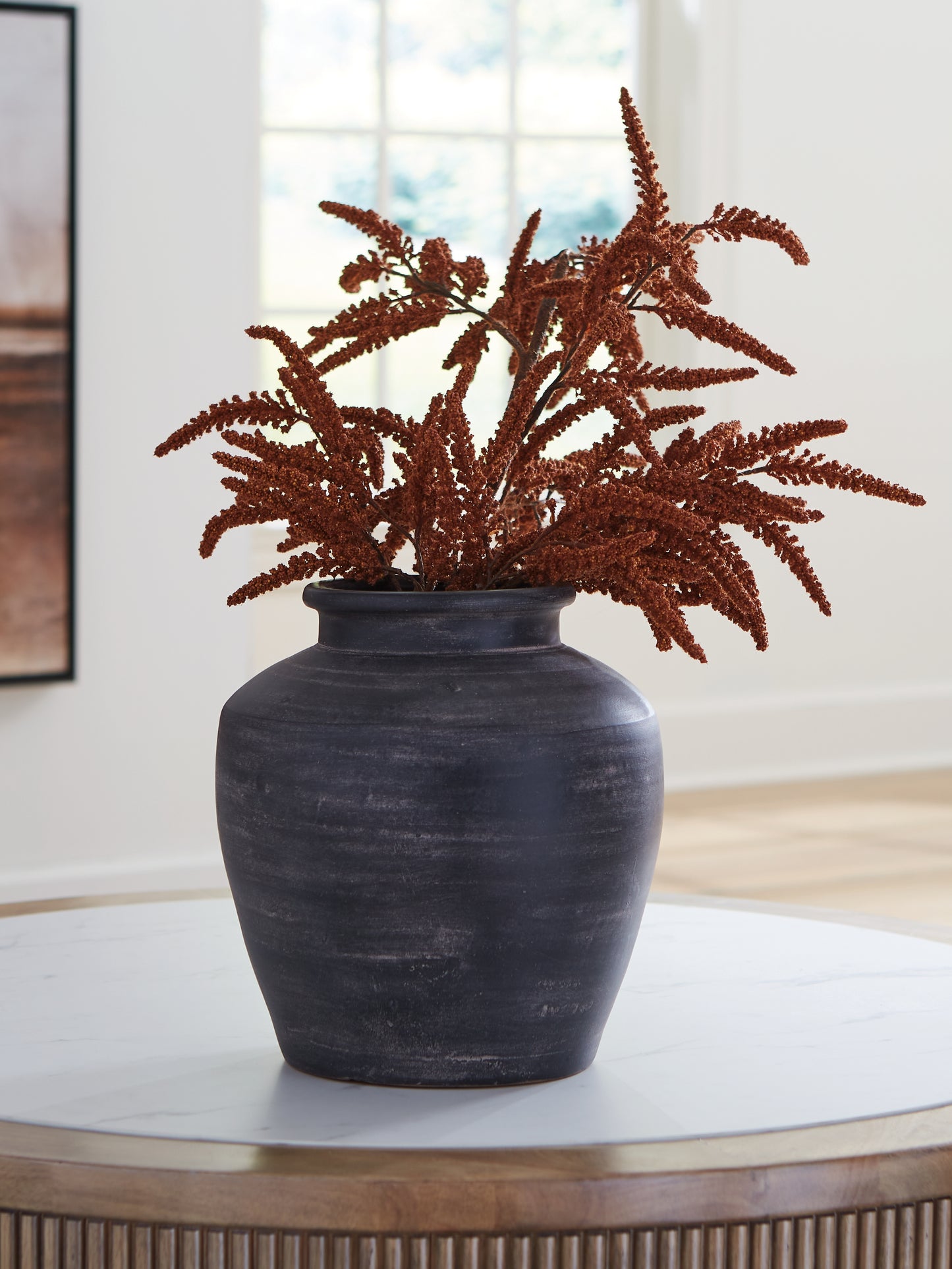 Cape Furniture Outlet - Ashley Furniture - Meadie Vase - Vase / Distressed Black - A2000791