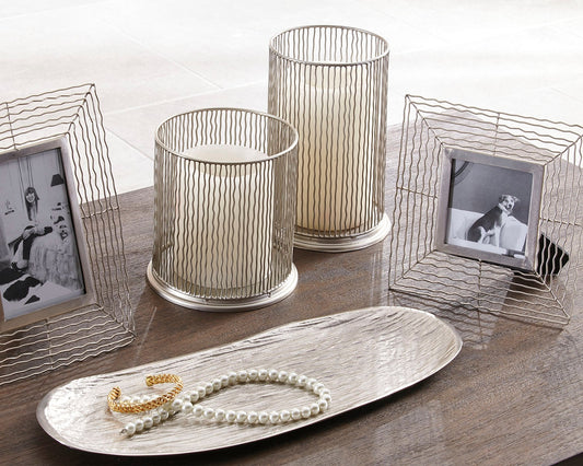 Cape Furniture Outlet - Ashley Furniture - Dympna Accessory Set (Set of 5) - Accessory Set (5/CN) / Silver Finish - A2C00115