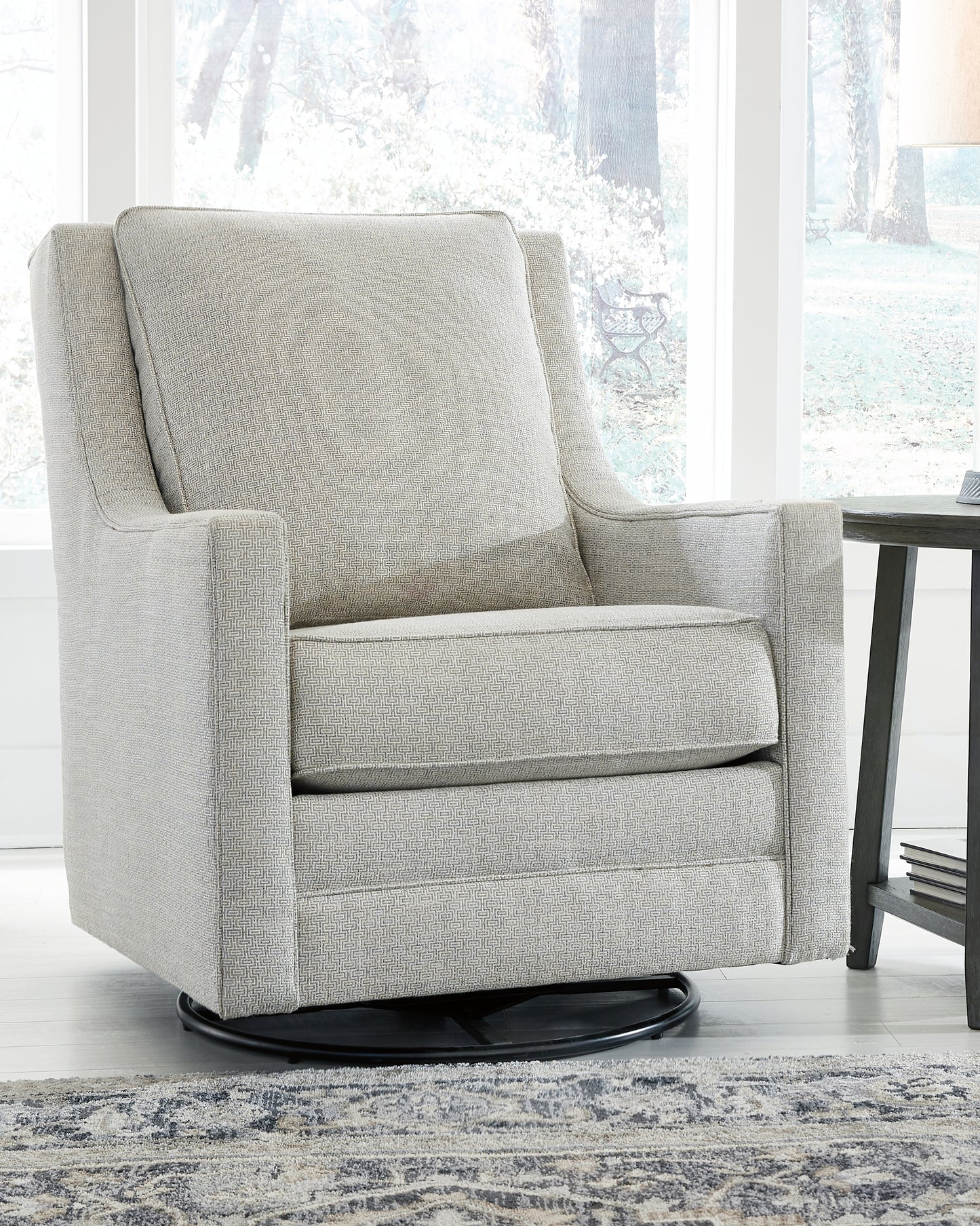 Cape Furniture Outlet - Ashley Furniture - Kambria Swivel Glider Accent Chair - Swivel Glider Accent Chair / Frost - A3000206