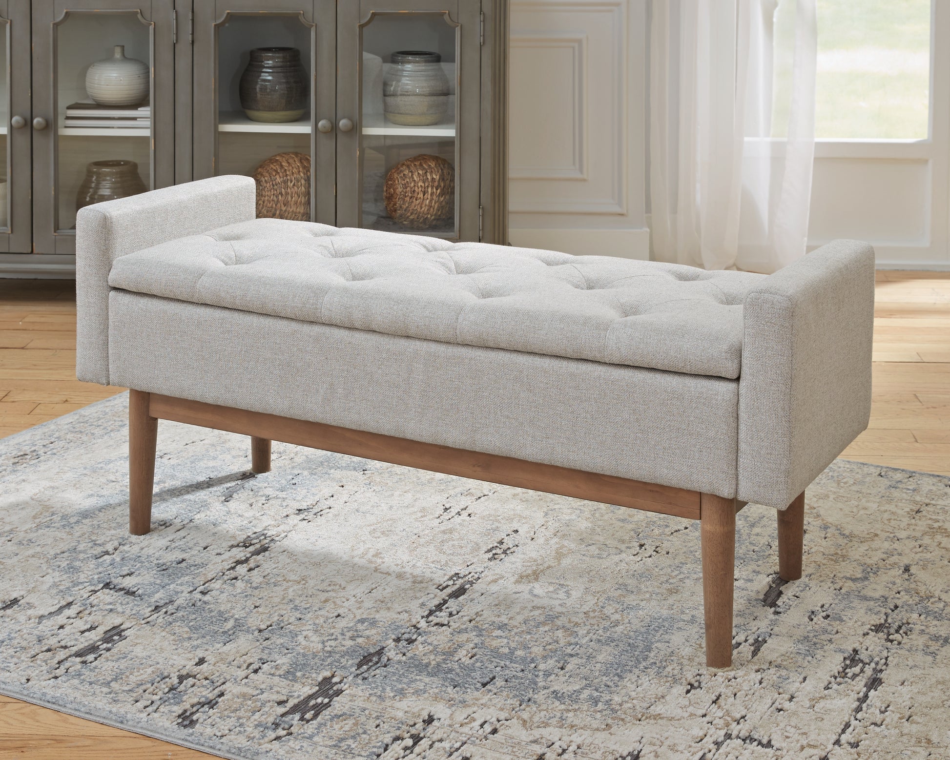 Cape Furniture Outlet - Ashley Furniture - Briarson Storage Bench - Storage Bench / Beige/Brown / 50"W x 18"D x 22"H - A3000247