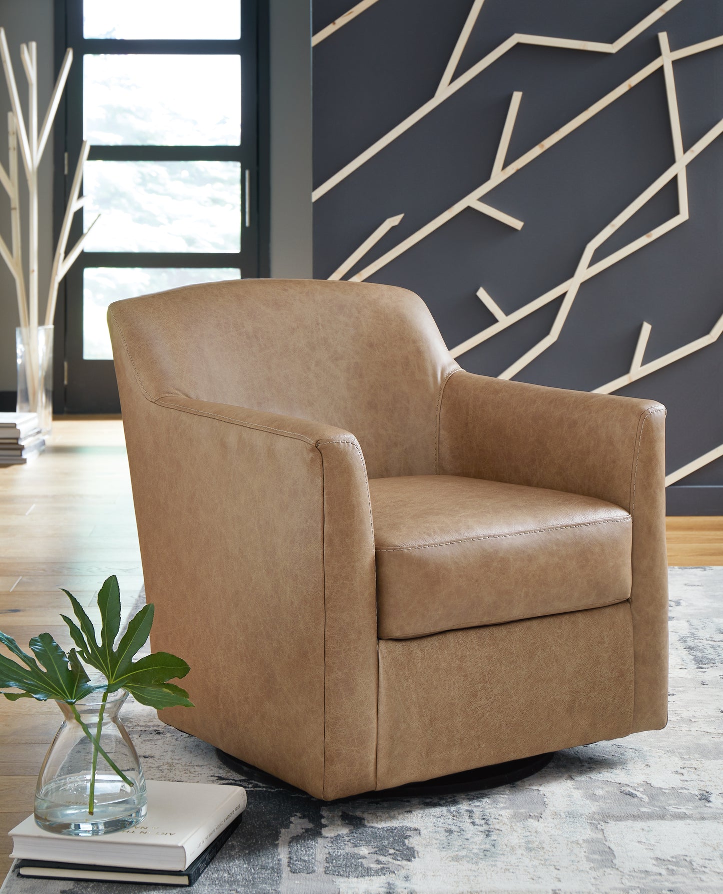 Cape Furniture Outlet - Ashley Furniture - Bradney Swivel Accent Chair - Swivel Accent Chair / Tumbleweed - A3000323