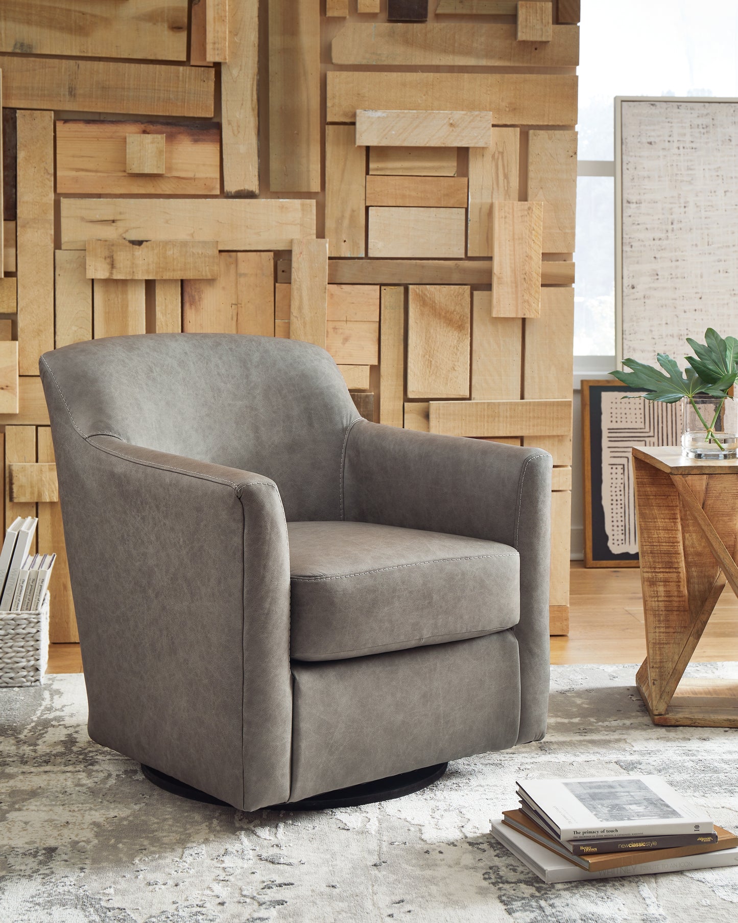 Cape Furniture Outlet - Ashley Furniture - Bradney Swivel Accent Chair - Swivel Accent Chair / Fossil - A3000324