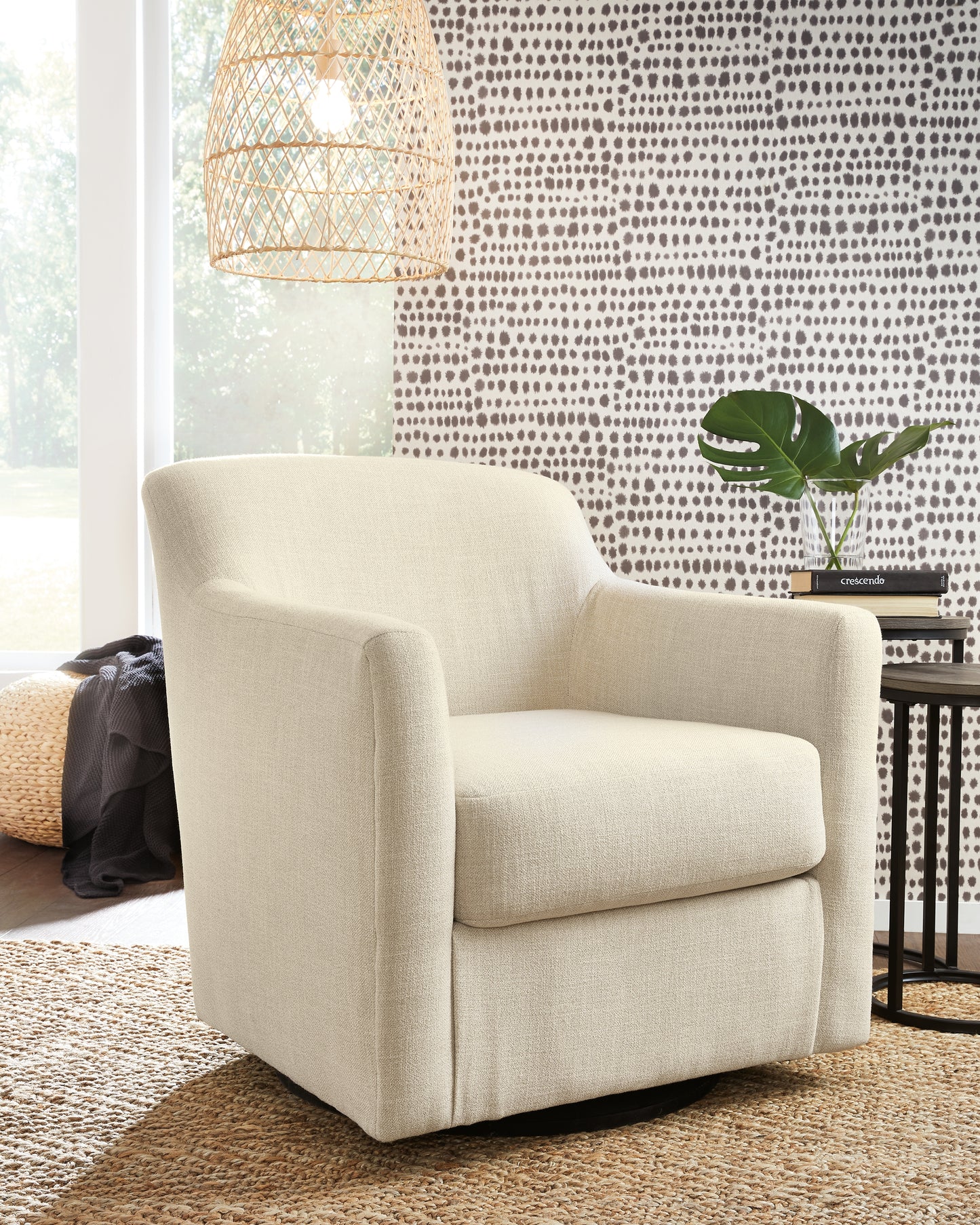 Cape Furniture Outlet - Ashley Furniture - Bradney Swivel Accent Chair - Swivel Accent Chair / Linen - A3000325