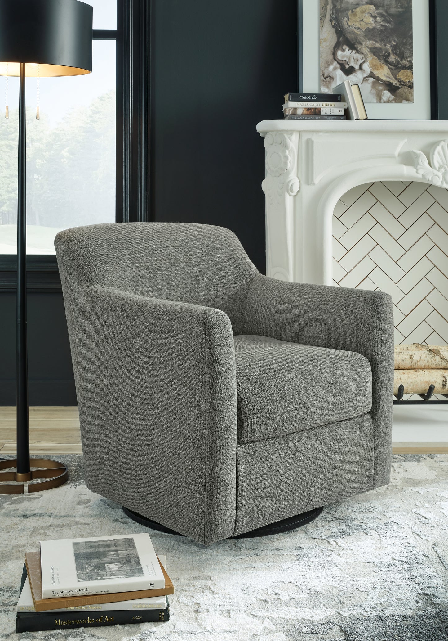 Cape Furniture Outlet - Ashley Furniture - Bradney Swivel Accent Chair - Swivel Accent Chair / Fossil - A3000324
