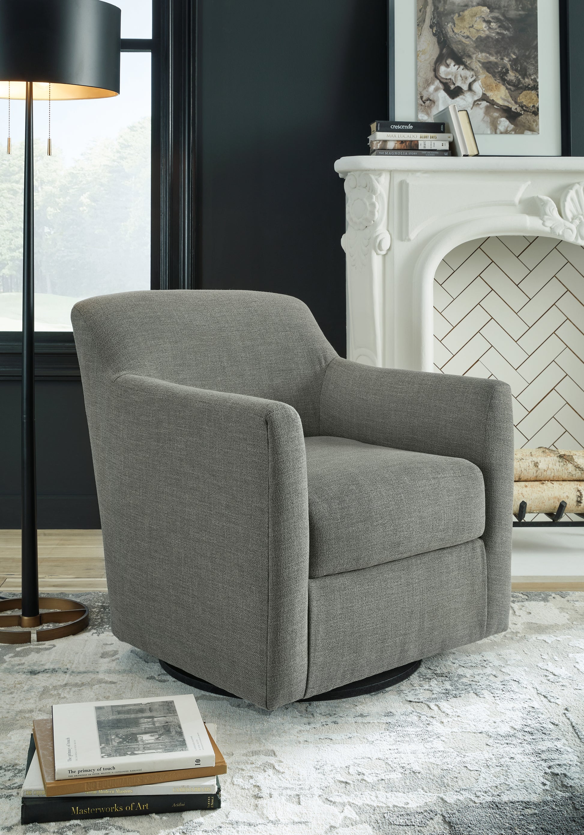 Cape Furniture Outlet - Ashley Furniture - Bradney Swivel Accent Chair - Swivel Accent Chair / Fossil - A3000324