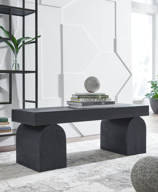 Cape Furniture Outlet - Ashley Furniture - Holgrove Accent Bench - Accent Bench / Black / 50"W x 16"D x 18"H - A3000683