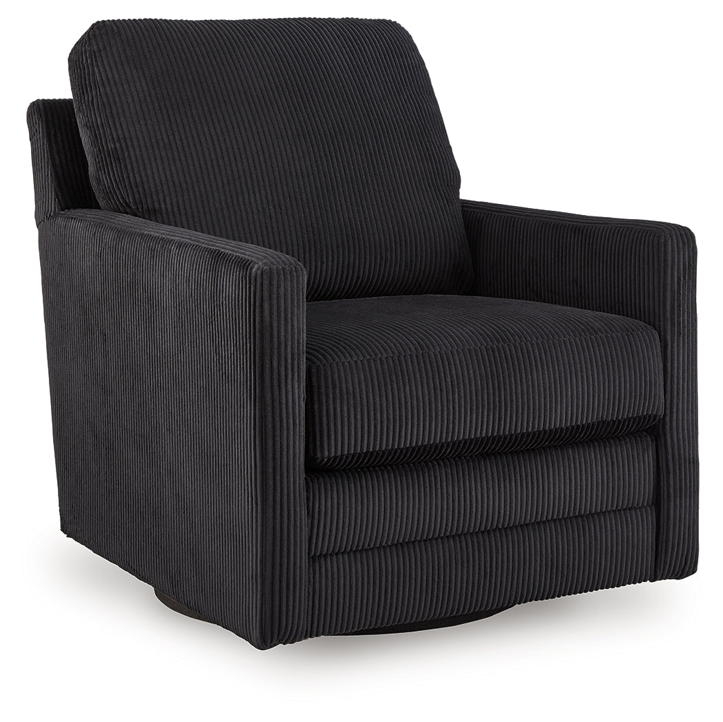 Cape Furniture Outlet - Ashley Furniture - Icaman Swivel Accent Chair - Swivel Accent Chair / Navy - A3000727