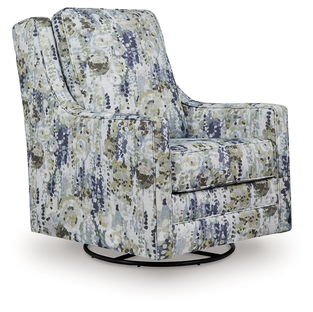 Cape Furniture Outlet - Ashley Furniture - Dustinford Swivel Glider Accent Chair - Swivel Glider Accent Chair / Multi - A3000732