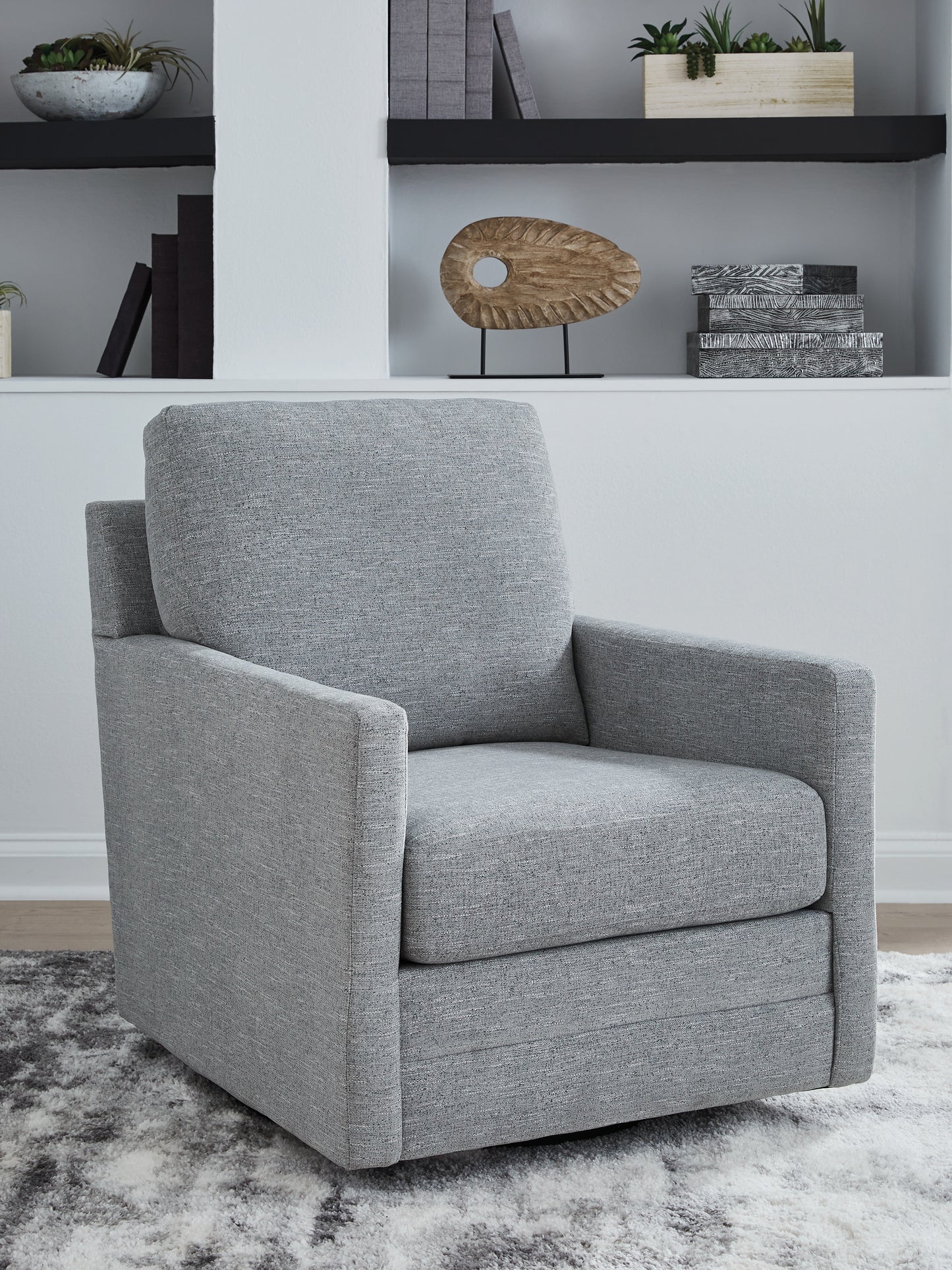 Cape Furniture Outlet - Ashley Furniture - Freybourne Next-Gen Nuvella Swivel Accent Chair - Swivel Accent Chair / Pewter - A3000737