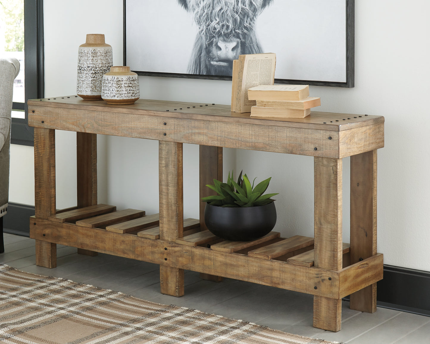 Cape Furniture Outlet - Ashley Furniture - Susandeer Sofa/Console Table - Console Sofa Table / Brown - A4000219
