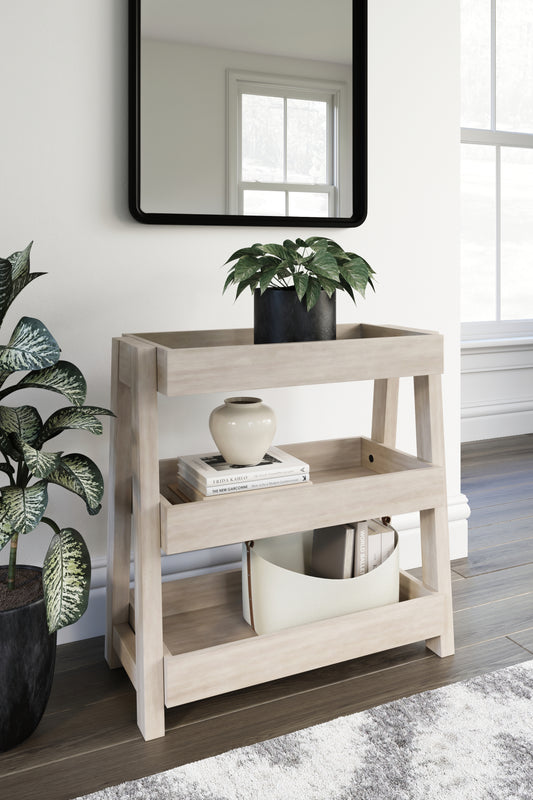 Cape Furniture Outlet - Ashley Furniture - Blariden Shelf Accent Table - Shelf Accent Table / Light Tan - A4000368