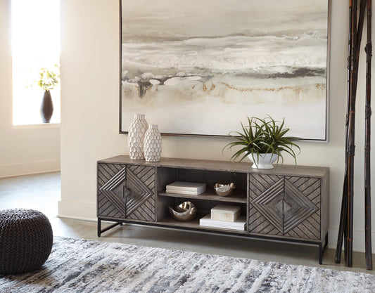 Cape Furniture Outlet - Ashley Furniture - Treybrook Accent Cabinet - Accent Cabinet / Distressed Gray - A4000512
