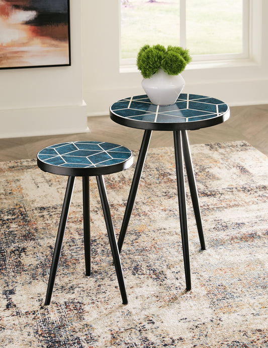 Cape Furniture Outlet - Ashley Furniture - Clairbelle Accent Table (Set of 2) - Accent Table (Set of 2) / Teal - A4000523