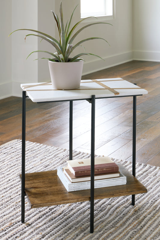 Cape Furniture Outlet - Ashley Furniture - Braxmore Accent Table - Accent Table / White/Light Brown - A4000525