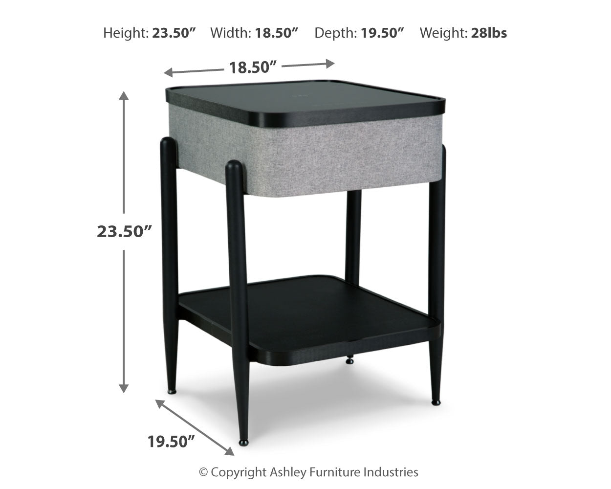 Jorvalee Accent Table with Speaker