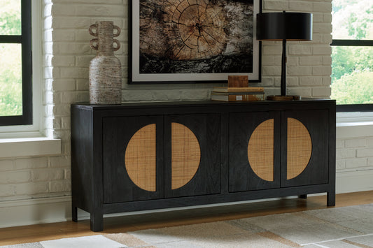Cape Furniture Outlet - Ashley Furniture - Cliffiings Accent Cabinet - Accent Cabinet / Black/Natural - A4000575