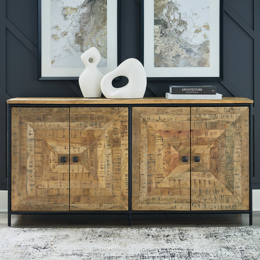Cape Furniture Outlet - Ashley Furniture - Camney Accent Cabinet - Accent Cabinet / Brown/Black - A4000581