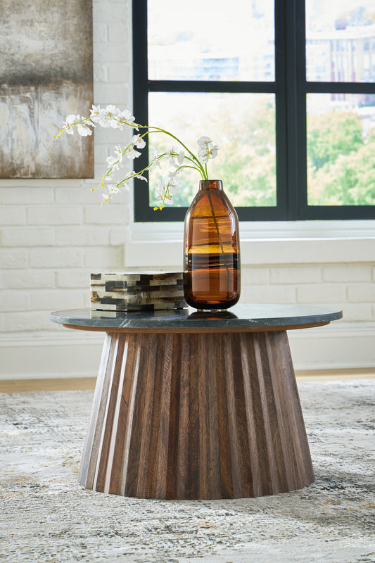 Cape Furniture Outlet - Ashley Furniture - Ceilby Accent Coffee Table - Accent Cocktail Table / Black/Brown - A4000601