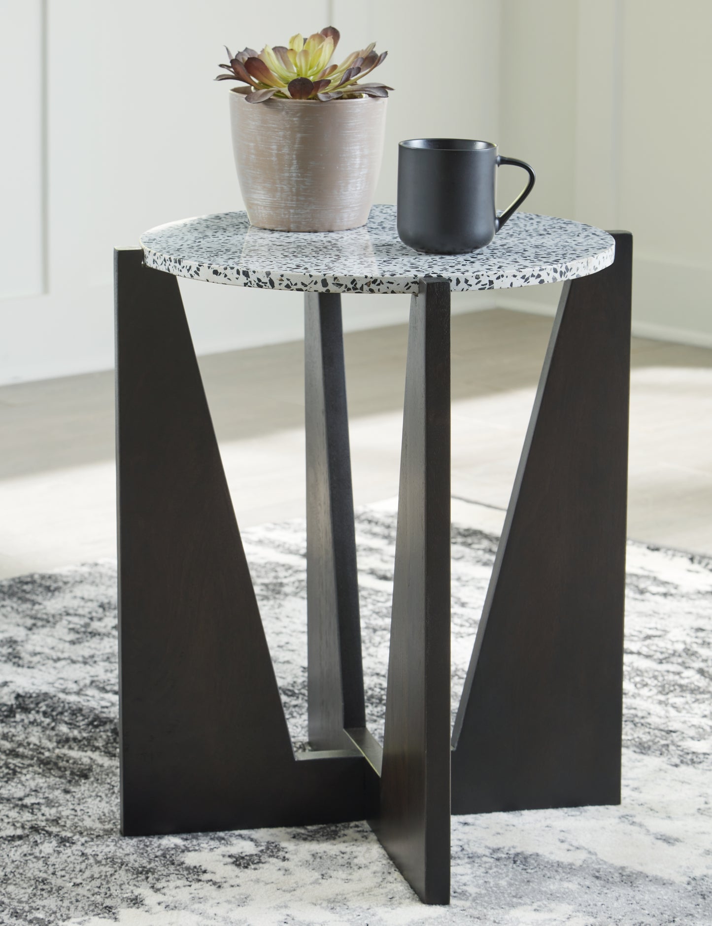 Cape Furniture Outlet - Ashley Furniture - Tellrich Accent Table - Accent Table / Black/White - A4000616