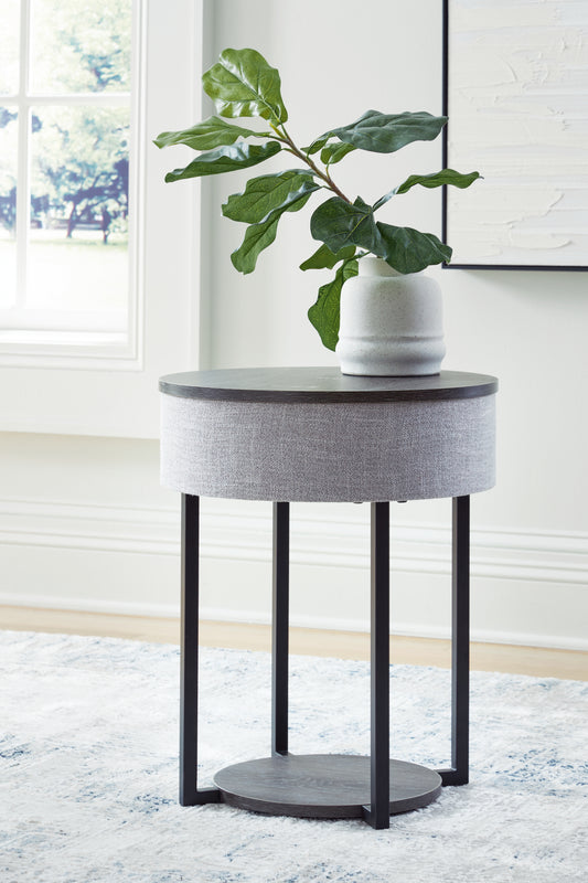 Cape Furniture Outlet - Ashley Furniture - Sethlen Accent Table with Speaker - Accent Table with Speaker / Gray/Black - A4000641