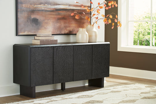 Cape Furniture Outlet - Ashley Furniture - Farrelmore Accent Cabinet - Accent Cabinet / Black - A4000659